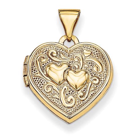 14k gold heart lockets